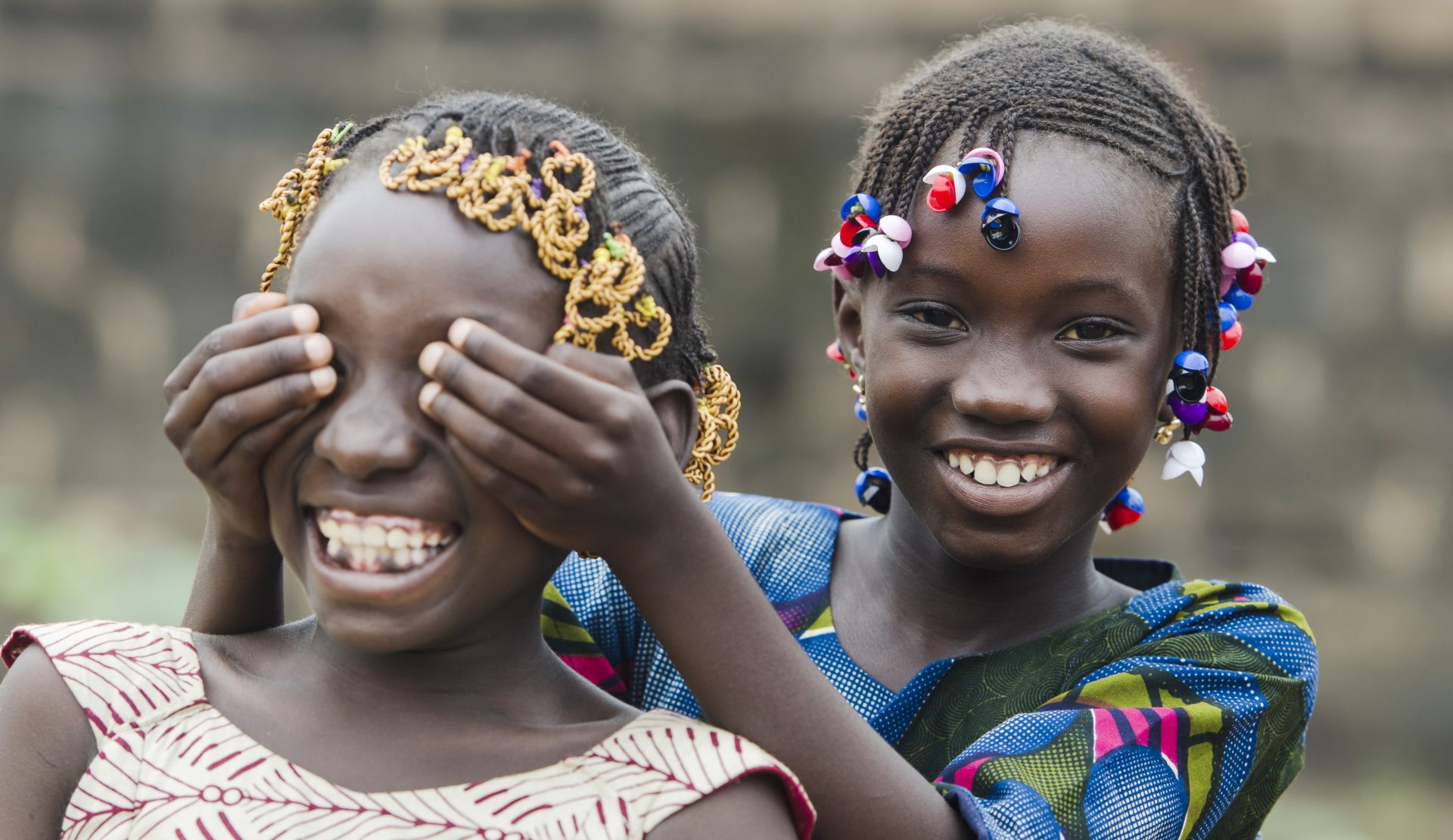 Two youg girls, probably in Africa.