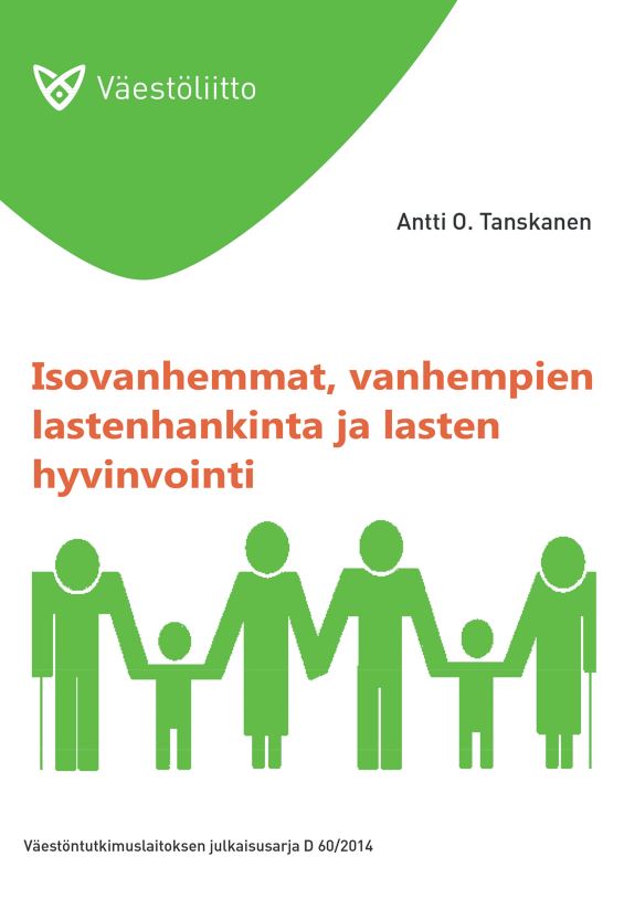 Valkovihreä kansi, jossa on piirroshahmoja kolmessa sukupolvessa: lapsia, vanhempia ja isovanhempia, jotka pitelevät toisiaan kädestä.