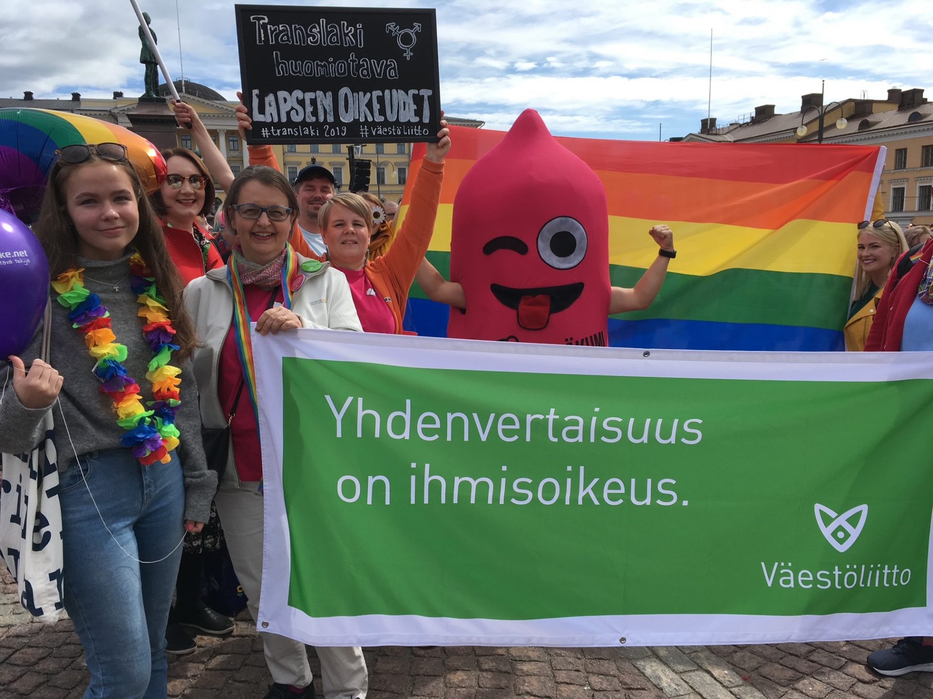 Members of our staff on Pride 2019.