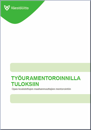 Womento-opas kansikuva, jossa tekstiä vihreällä.