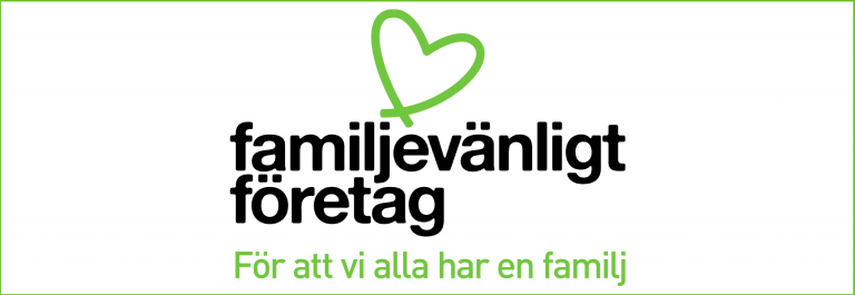 familjevänlight företag -banneri