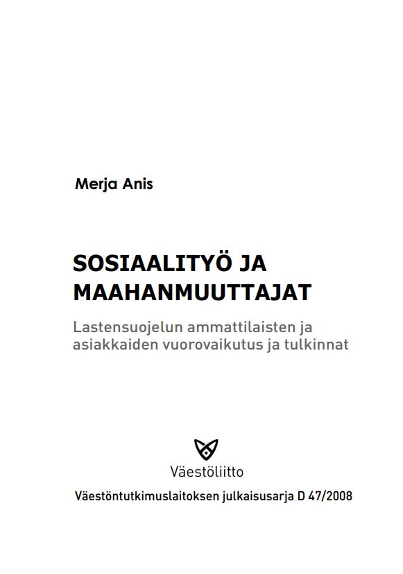 Teoksen nimi, julkaisutiedot ja Väestöliiton logo valkoisella pohjalla.