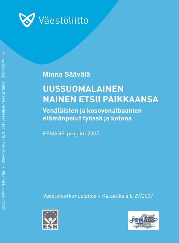 Julkaisun nimi, tiedot ja logot sinisellä pohjalla.