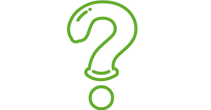 Condom shaped question mark