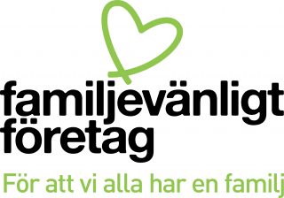 Programmet Familjevänlig arbetsplats och Märke ‘För att vi alla har en familj’.