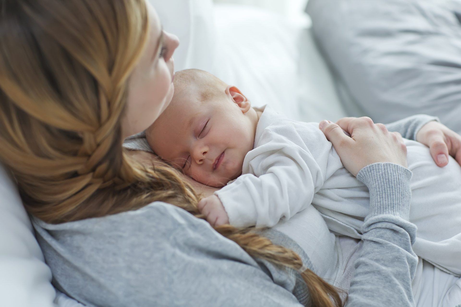 Mother holding a baby