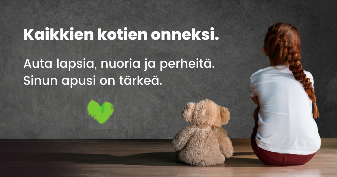 Tyttö ja nalle selin.