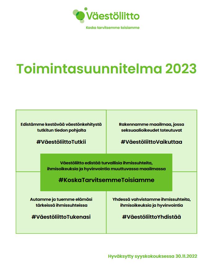 Tpomintassuunitelman 2023 kansi.