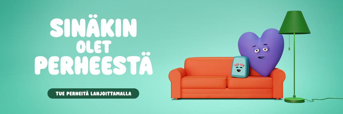 Bannerissa lukee: Sinunkin apuasi tarvitaan.