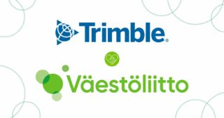 Logot: Trimble ja Väestöliitto. Tausta valkoinen.