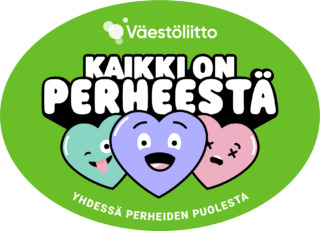 Kaikki on perheestä -kampanjan tunnus.