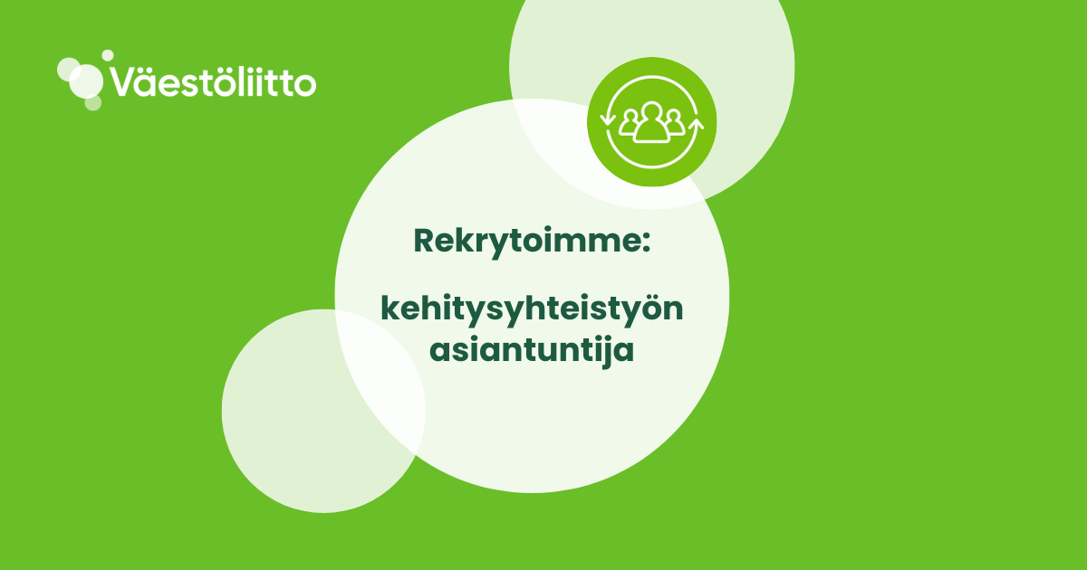 Rekrytoimme: kehitysyhteistyön asiantuntija